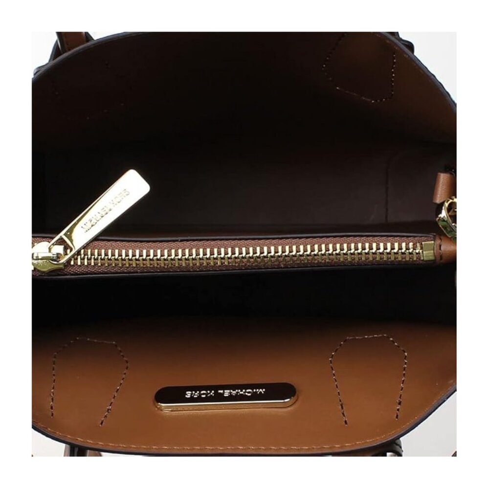 Michael Kors Mercer Medium Pebbled Leather Crossbody - Luggage - Picture 2 of 5